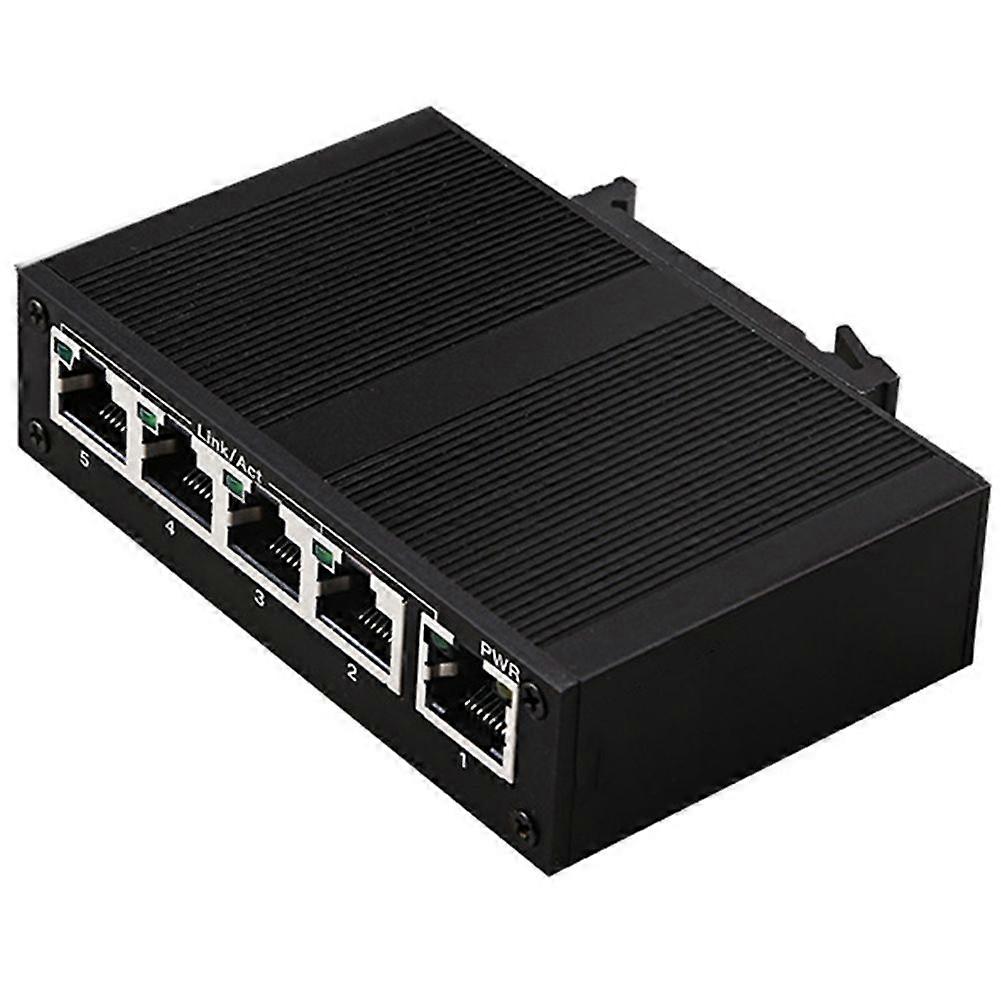 5 Port 100Mbps Network Industrial Switch Unmanaged Rail Type Industrial Network Splitter