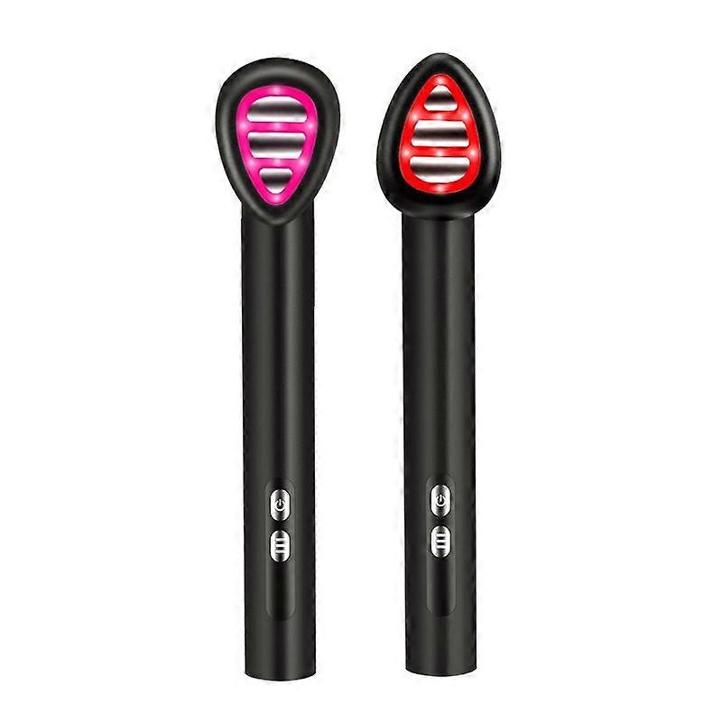 7 Color Red Light Therapy for Face and Neck, Red and Blue Light Handheld Wand with Microcurrent, LED Light Therapy for Face(black)