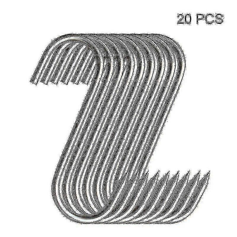 Stainless Steel Hooks 20pcs Sharp Tip for Butcher Kitchen Smoking Practical