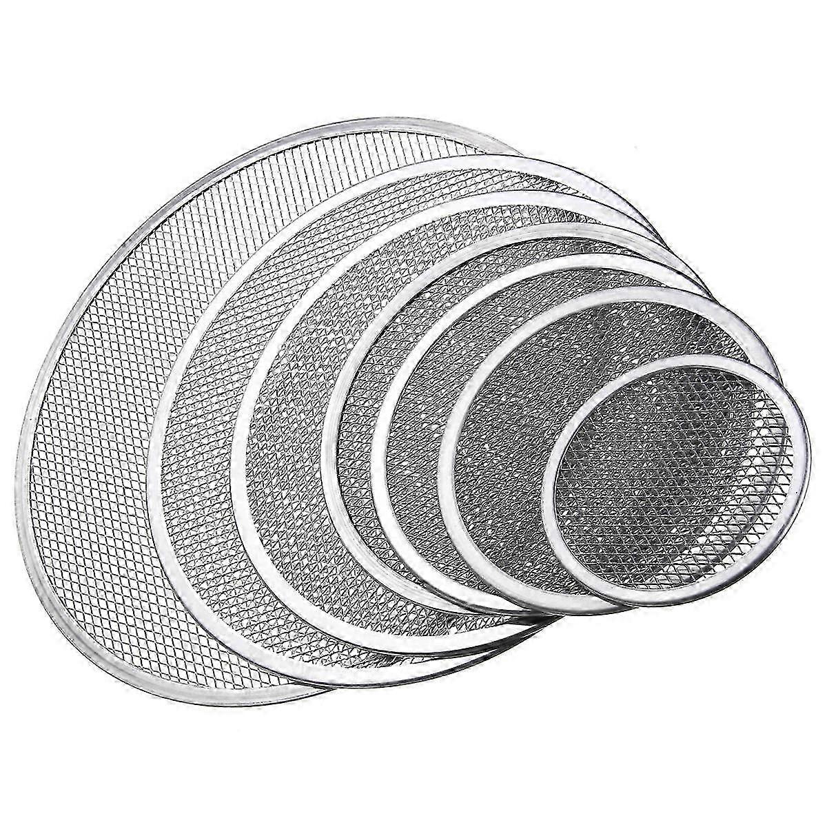 2025 Seamless Rim Aluminium Mesh Pizza Screen Baking Tray Net Bakeware Cooking Tools