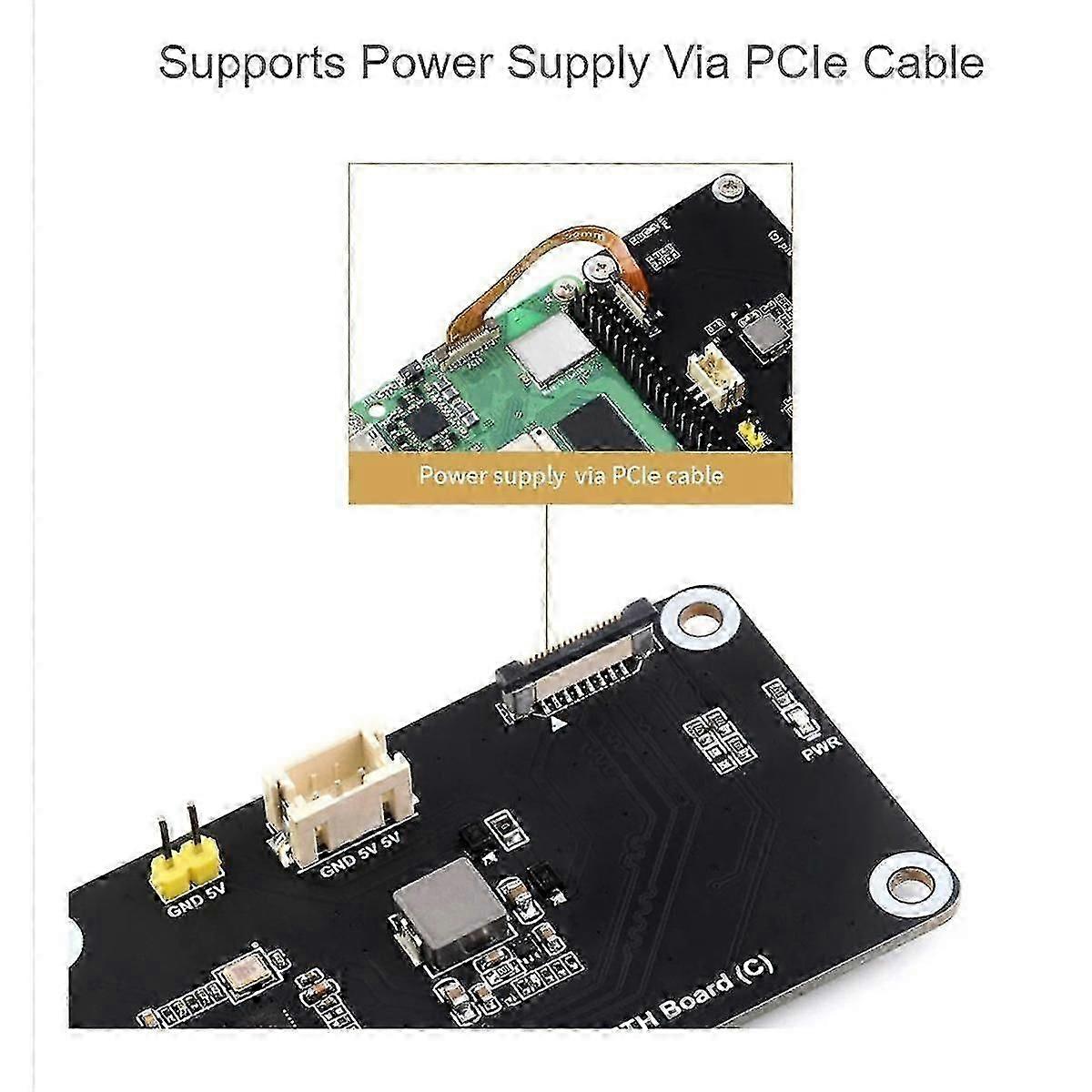 Für 5 PCIe-zu-Gigabit-ETH-Boards. Unterstützt RPi OS. Treiberfrei für PCIe-zu-Gigabit-ETH-Adapterboards.