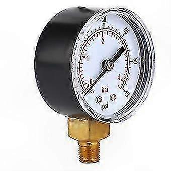 Pressure Gauge 50mm Dial 1/8 BSPT Bottom Connection for Air Water Oil Gas uygun fiyatlı satın