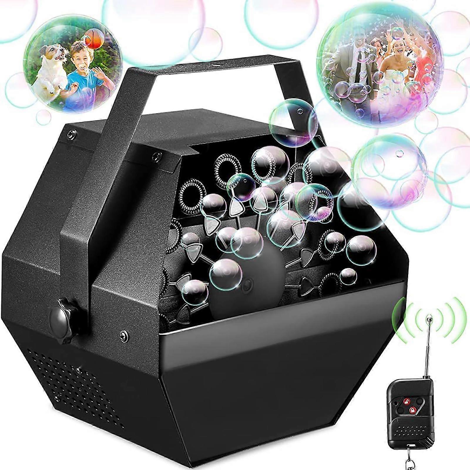 Bubble Makers Automatic Bubble Machine Wireless Remote Control Metal Portable Color Blower Weddings Parties Summer Pools