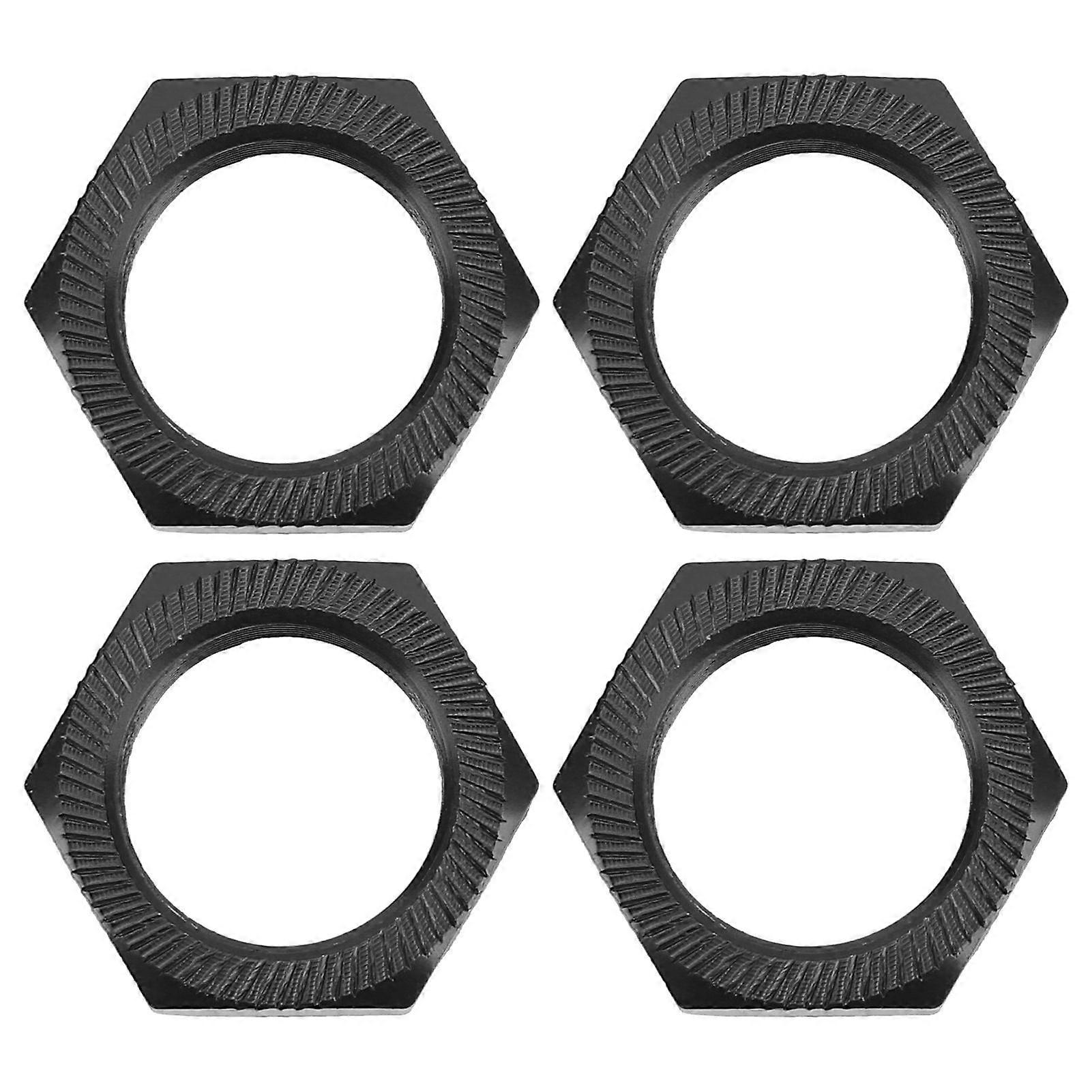 4 Pcs 24mm Wheel Hex Hub Nut Aluminum Alloy High Strength 24mm Hex Hub Nut for ARRMA 1/5 Outcast Kraton 8s Black