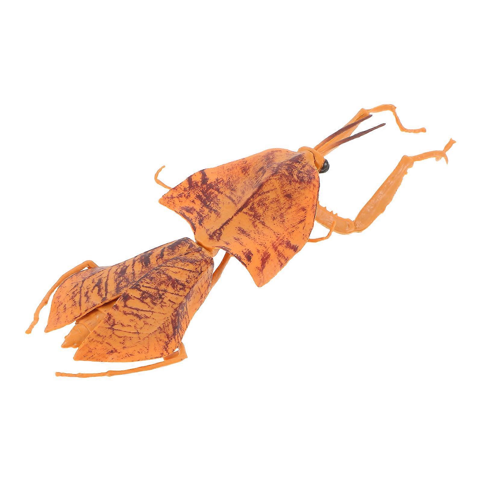 Simulation Mantis Model Dead Leaf Praying Toy Figurine for Home Use