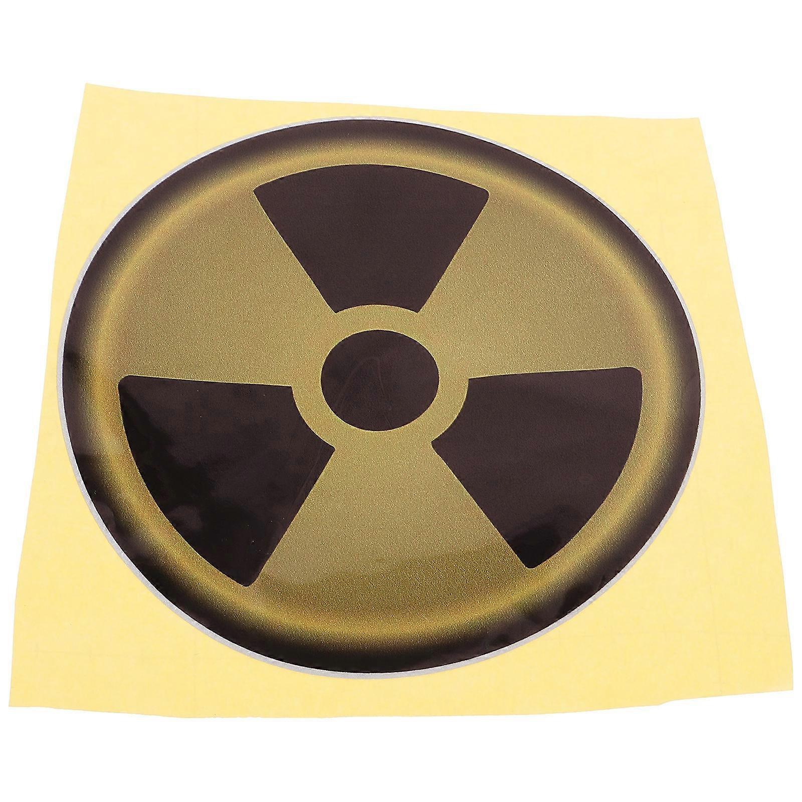 Reflective Radiation Warning Sign Sticker for Halloween Party Layout