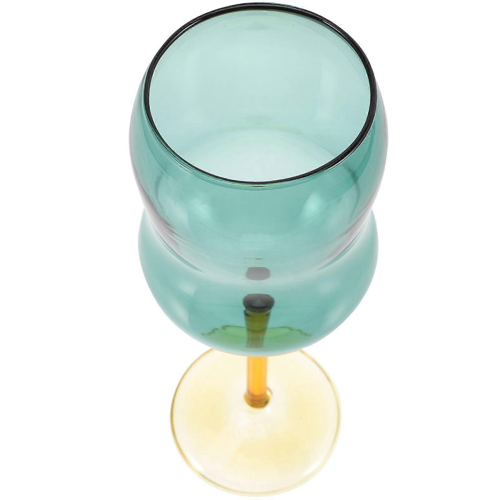 Shatterproof Drinking Glasses Heat-Resistant Goblet for Parties Green Borosilicate Glass Material Holding Wine 1Set