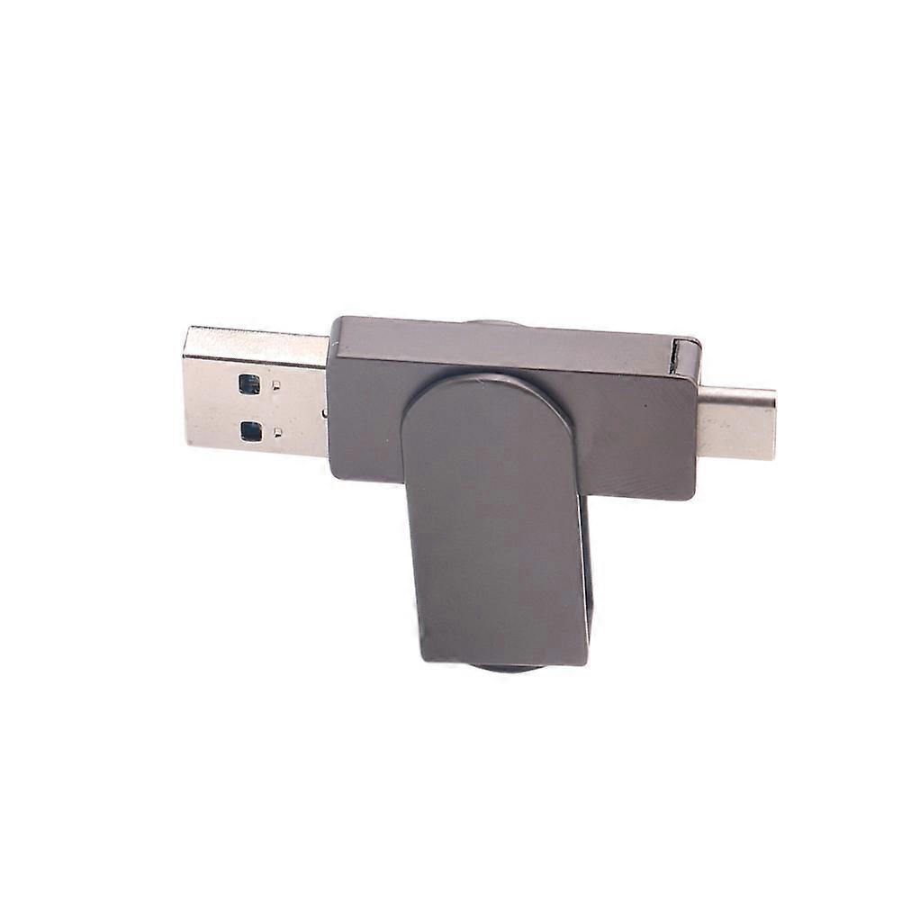 USB Disk Metal Alloy Rotating for Data Storaging 8g Flash Drive Black