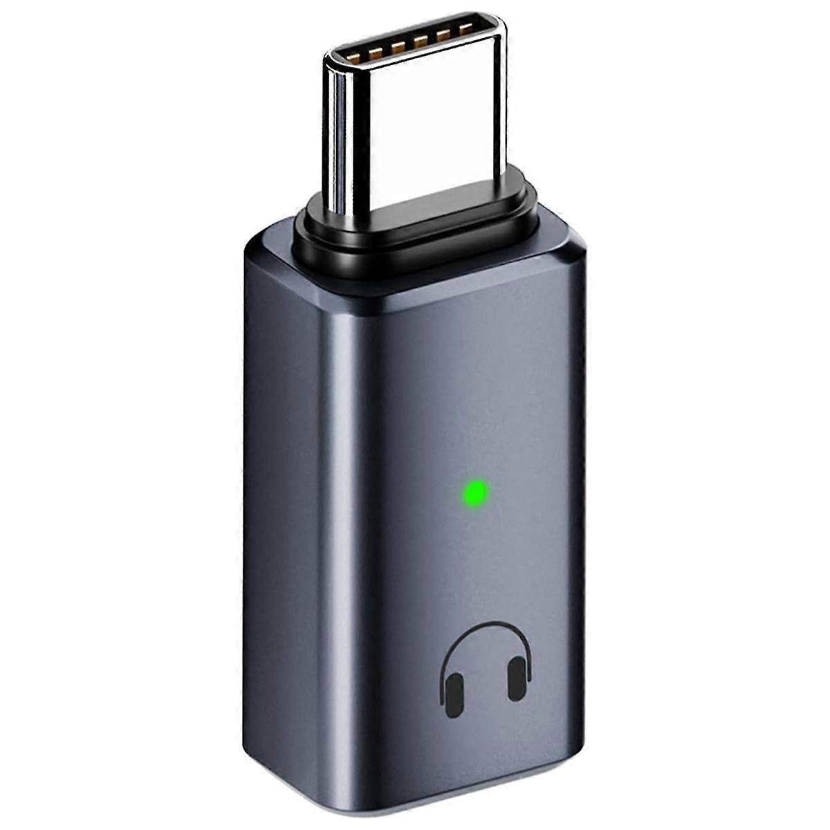 USB Type C to for interface Headphone Converter for 15 Gray