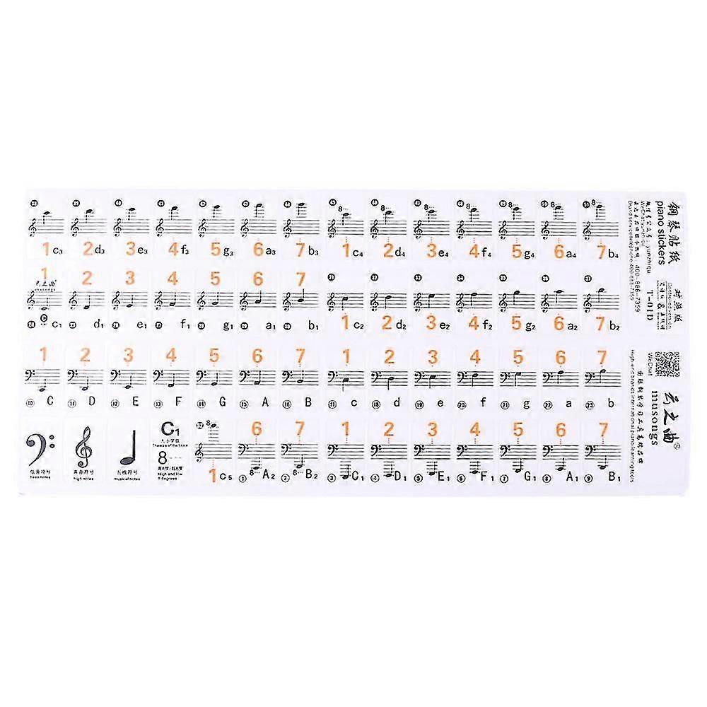Adhesive Piano Stickers