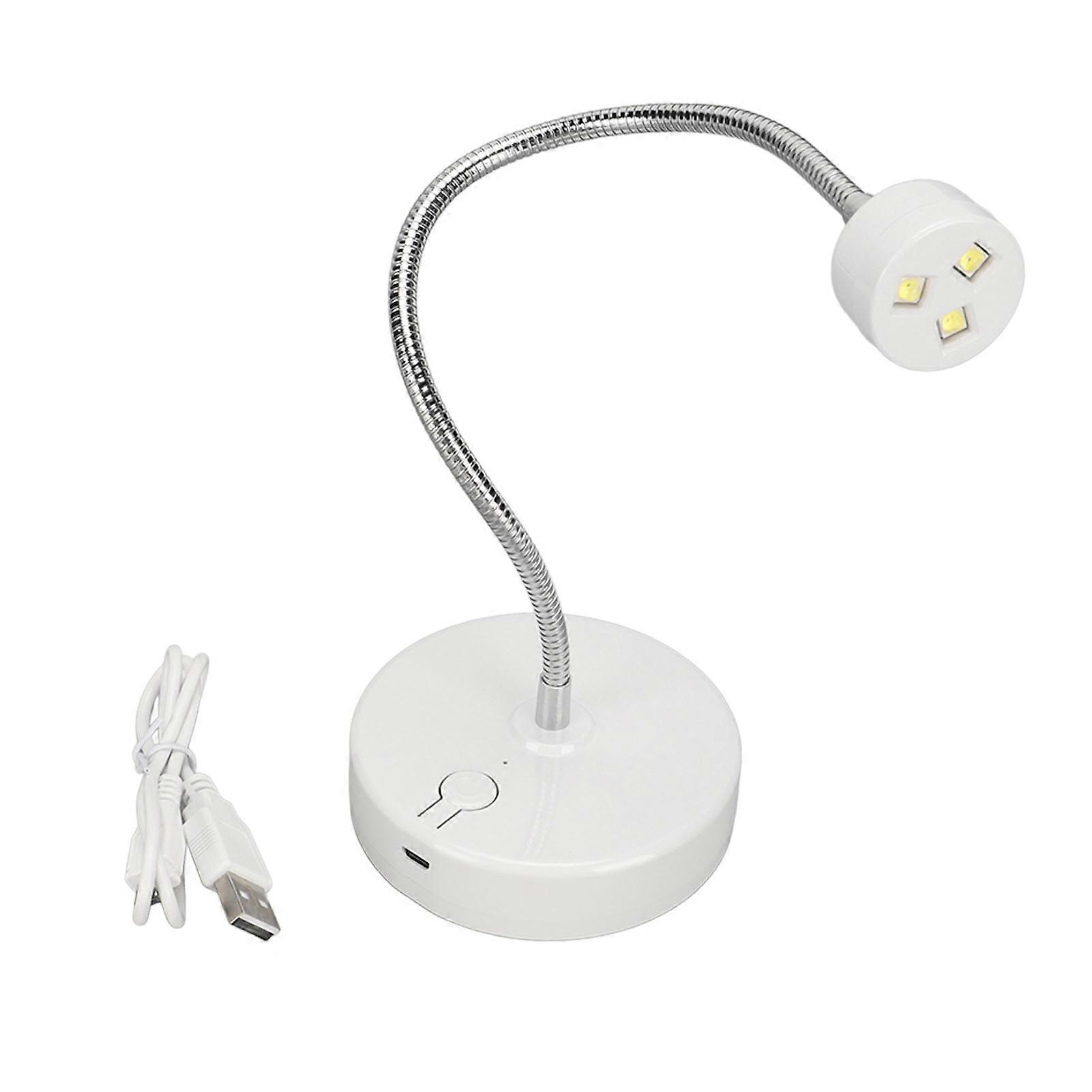Lampe à ongles LED à col de cygne, 3 puces lumineuses UV rechargeables, sèche-ongles pour manucure et salon de beauté