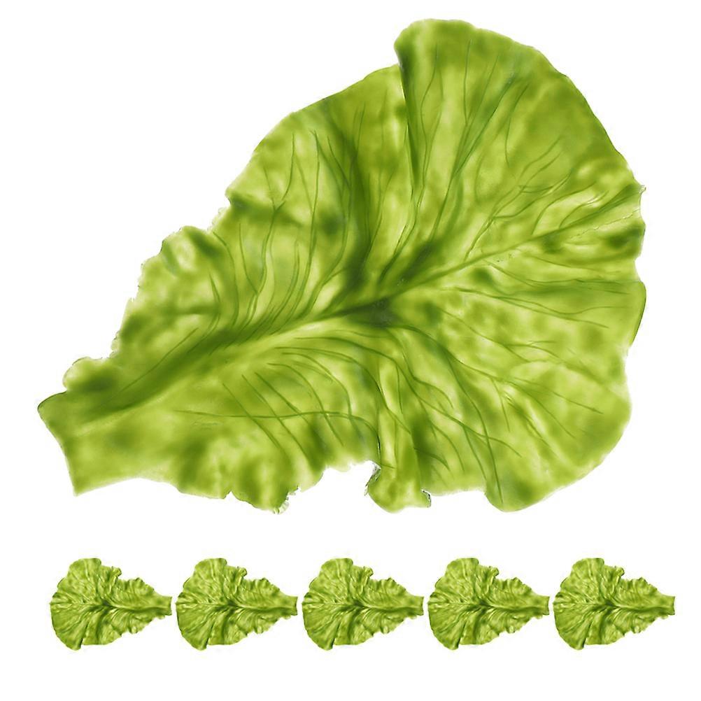 Simulation Lettuce Leaf Models Decorative Fake Vegetables for Display 18Pcs