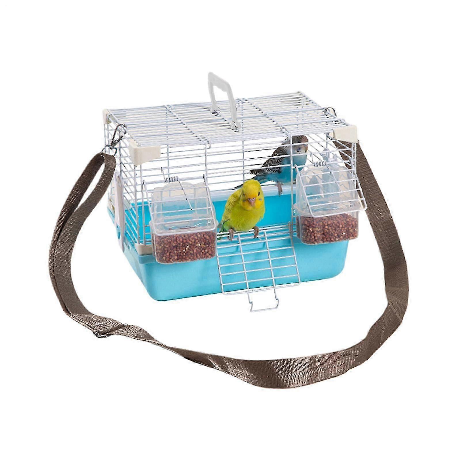 Vogeltransportbox Lightweight Small Animal Carrier with Removable Tray Accessory for Cockatiels, Budgies, and Small Birds Blue