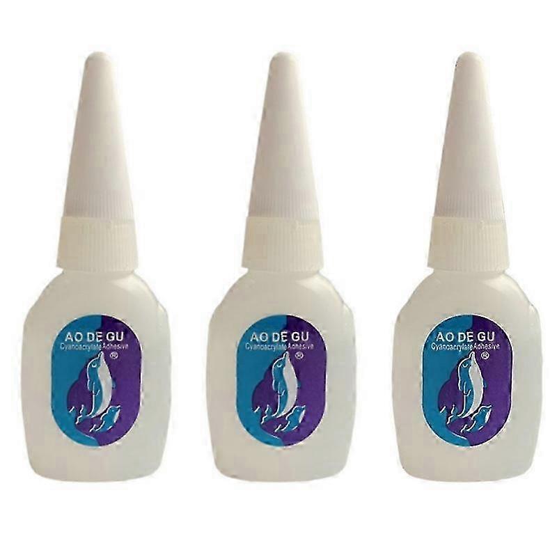 3X Liquid Glue No Contraction Adhesives And Glue Strong Glue High Strength Fast Glue Three Seconds Quick Drying Universal 20G