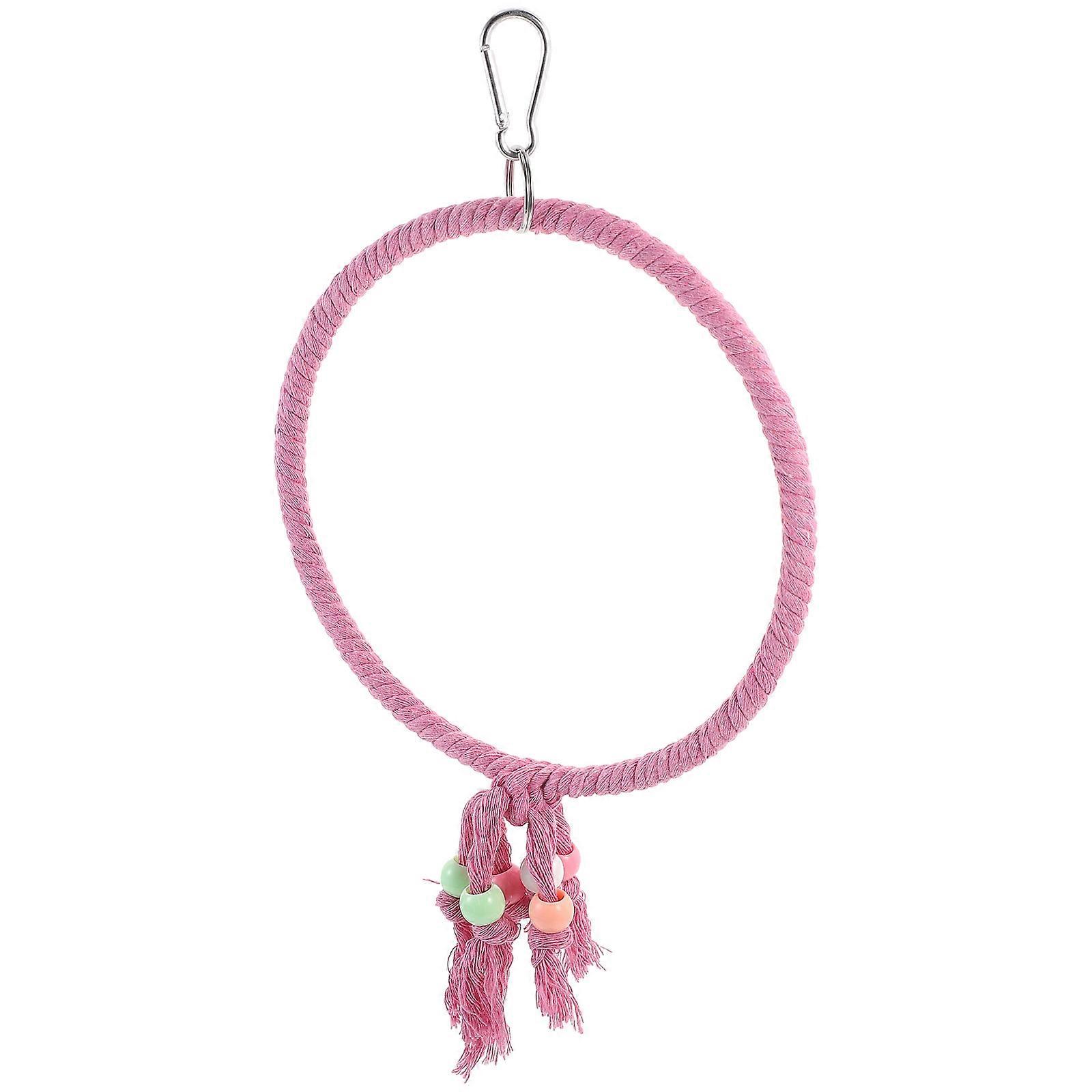 Bird Perch Toy Parakeet Stand for Activity 3Pcs Pink Durable Parrot Toy