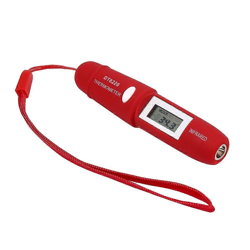NonContact Infrared Thermometer PenStyle With LCD Display For Food Milk Cooking Red