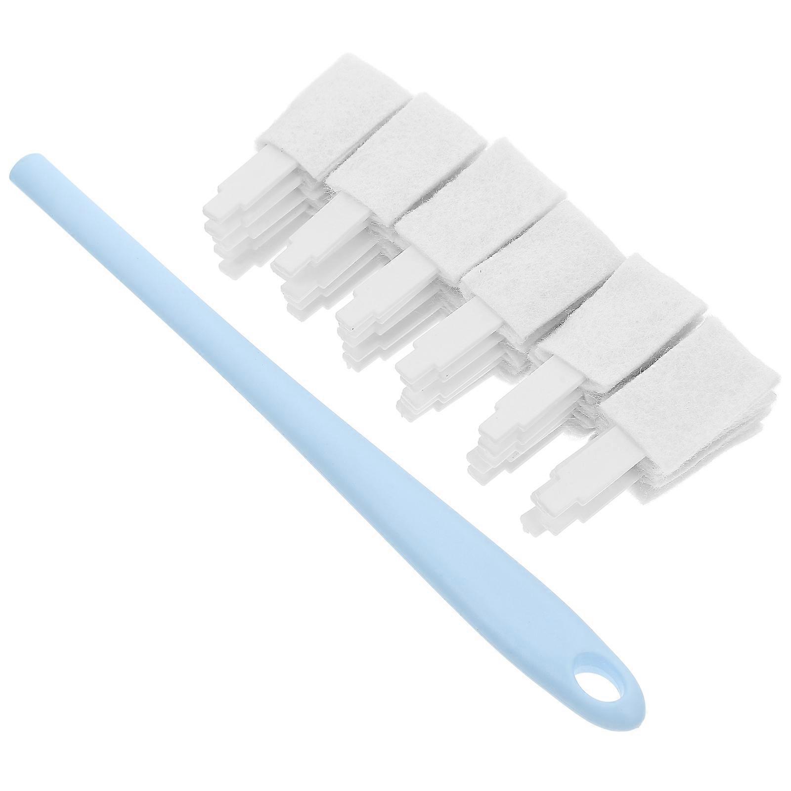 62 Pcs Multifunctional Disposable Cleaning Tool Set For Household And Office Users Featuring Replaceable Brush Heads