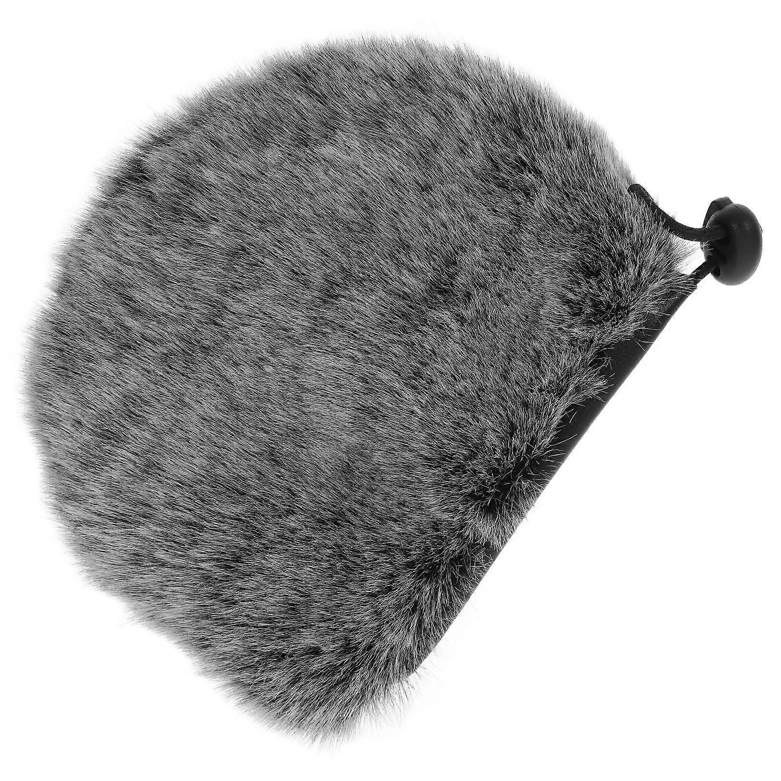 Microphone Protective Cover 5Pcs Grey Plush For KTV And Public Speaking Windproof Mic Covers Designed For Optimal Performance