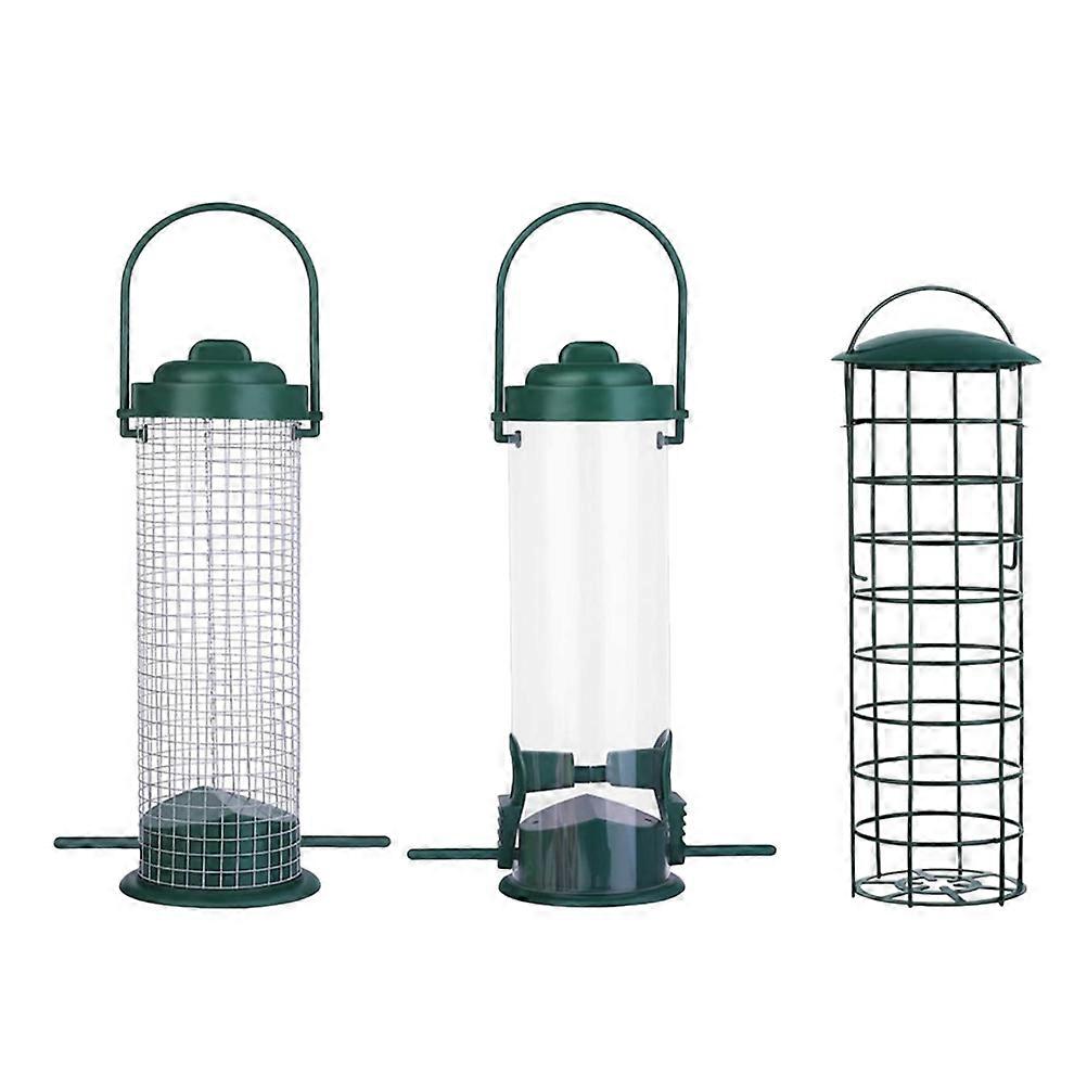 Bird Feeding Tool Plastic Feeder for Garden Use Outdoor Hanging 6Pcs Set
