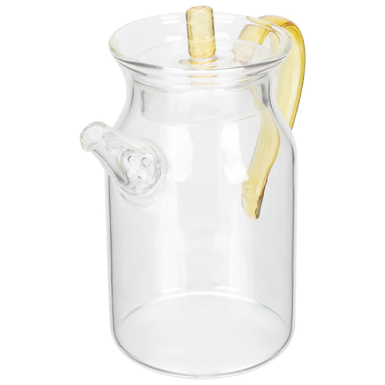 Flower Tea Pot Glass Teapot for Home Use 4Pcs Portable Transparent Set