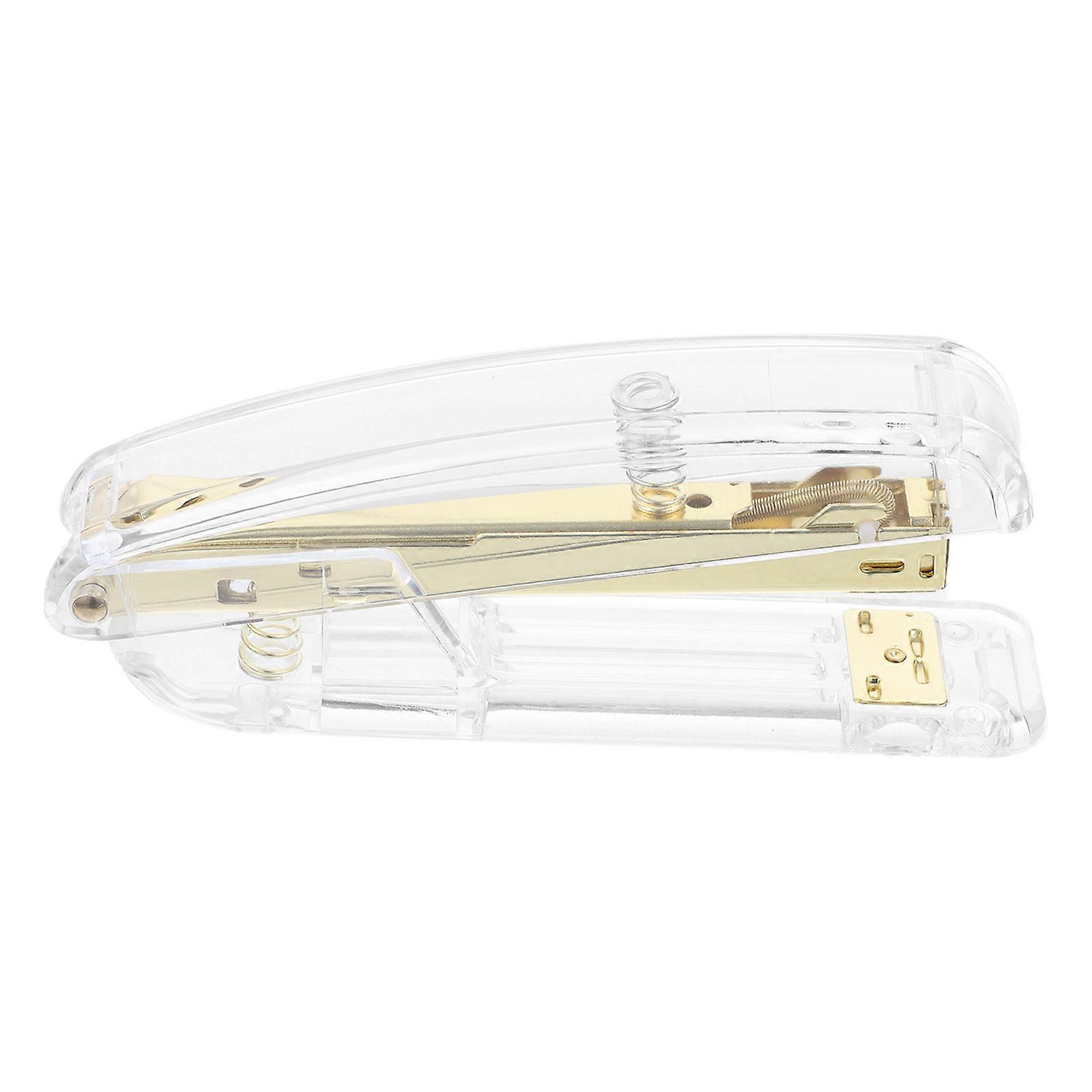 Plastic Stapler for Paper Binding 3Pcs Transparent Stapler for Office Use