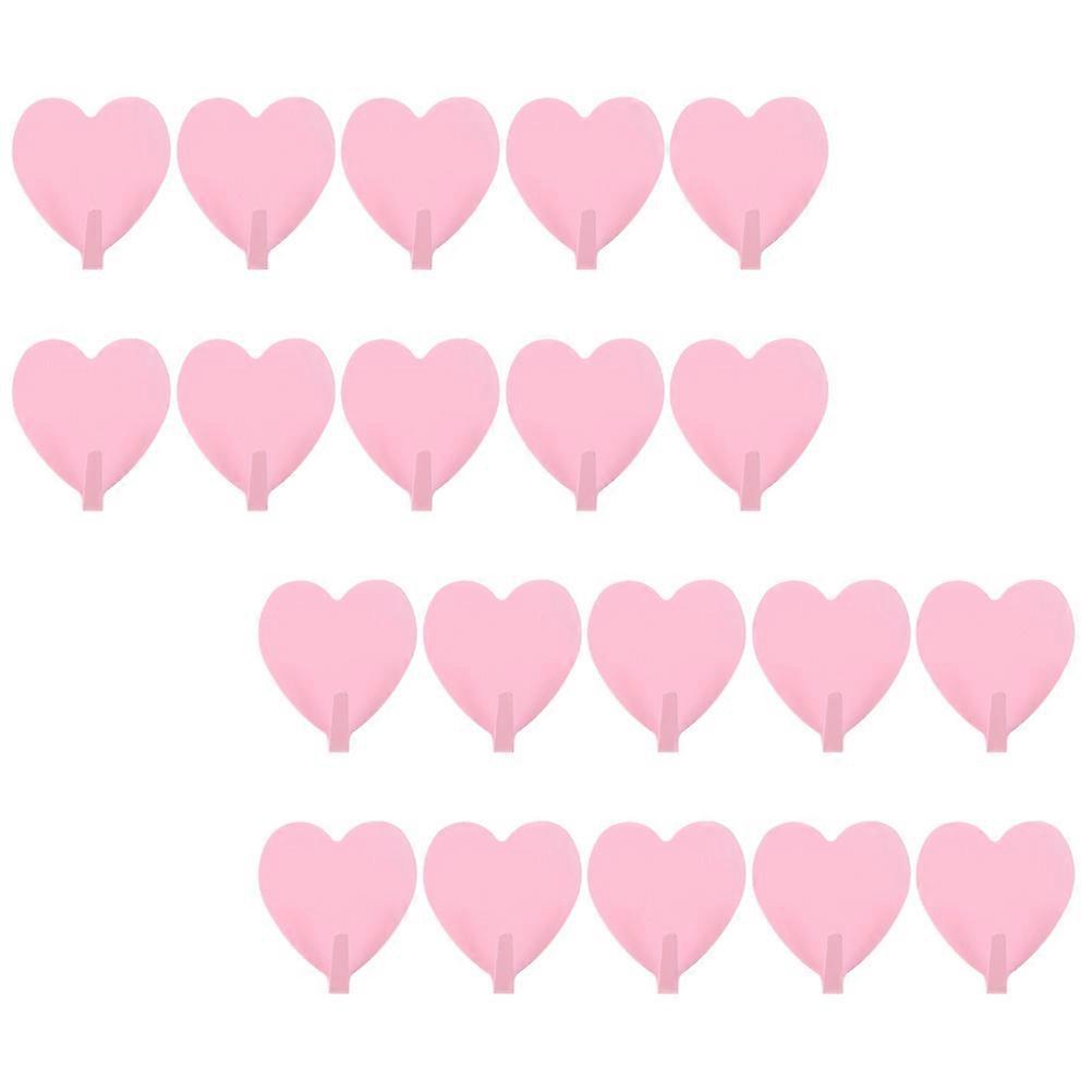 Home Use Stainless Steel Hooks Heart-Shaped Hooks 60Pcs