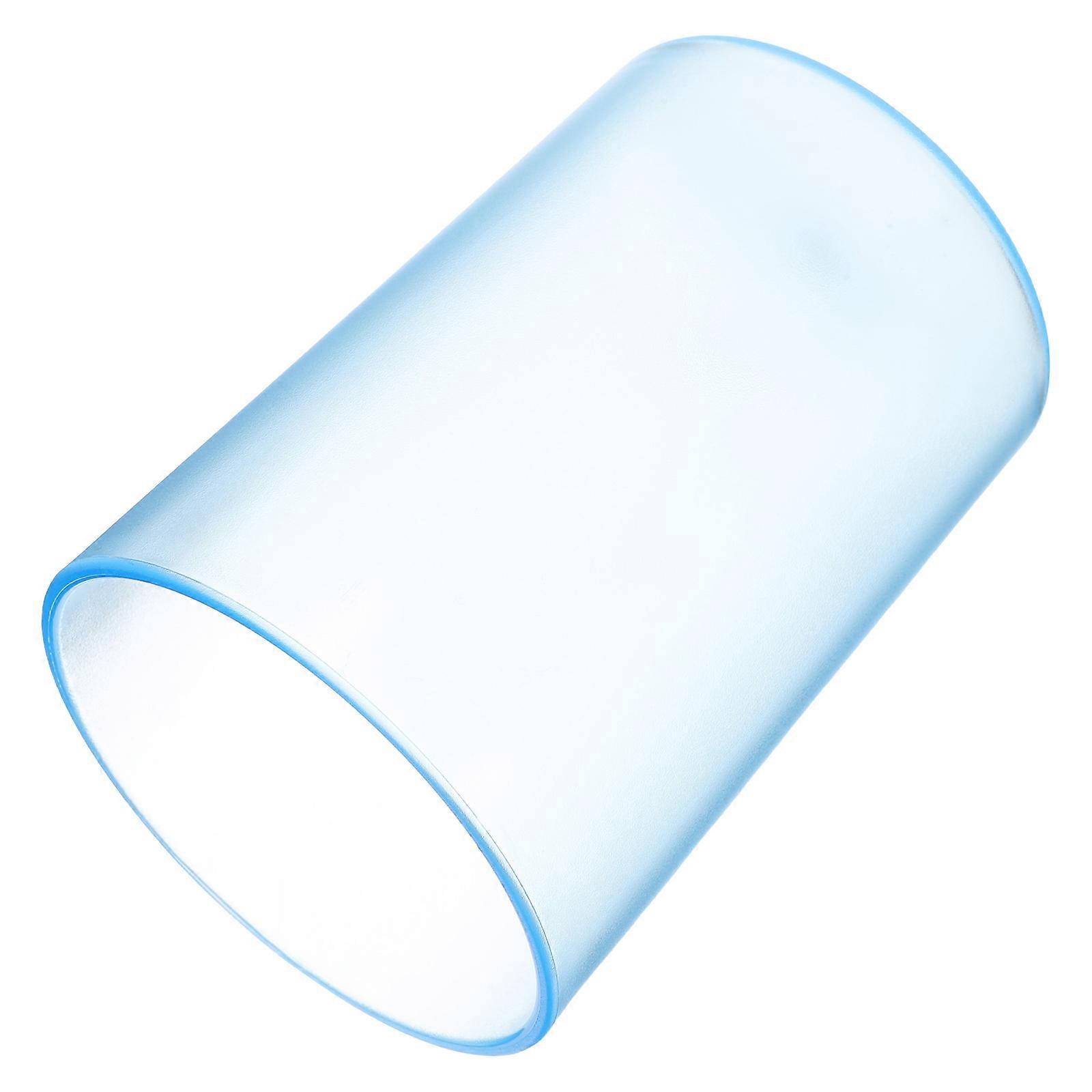 Transparent Plastic Drink Cup Tooth Brushing Mug for Storage 4Pcs Blue