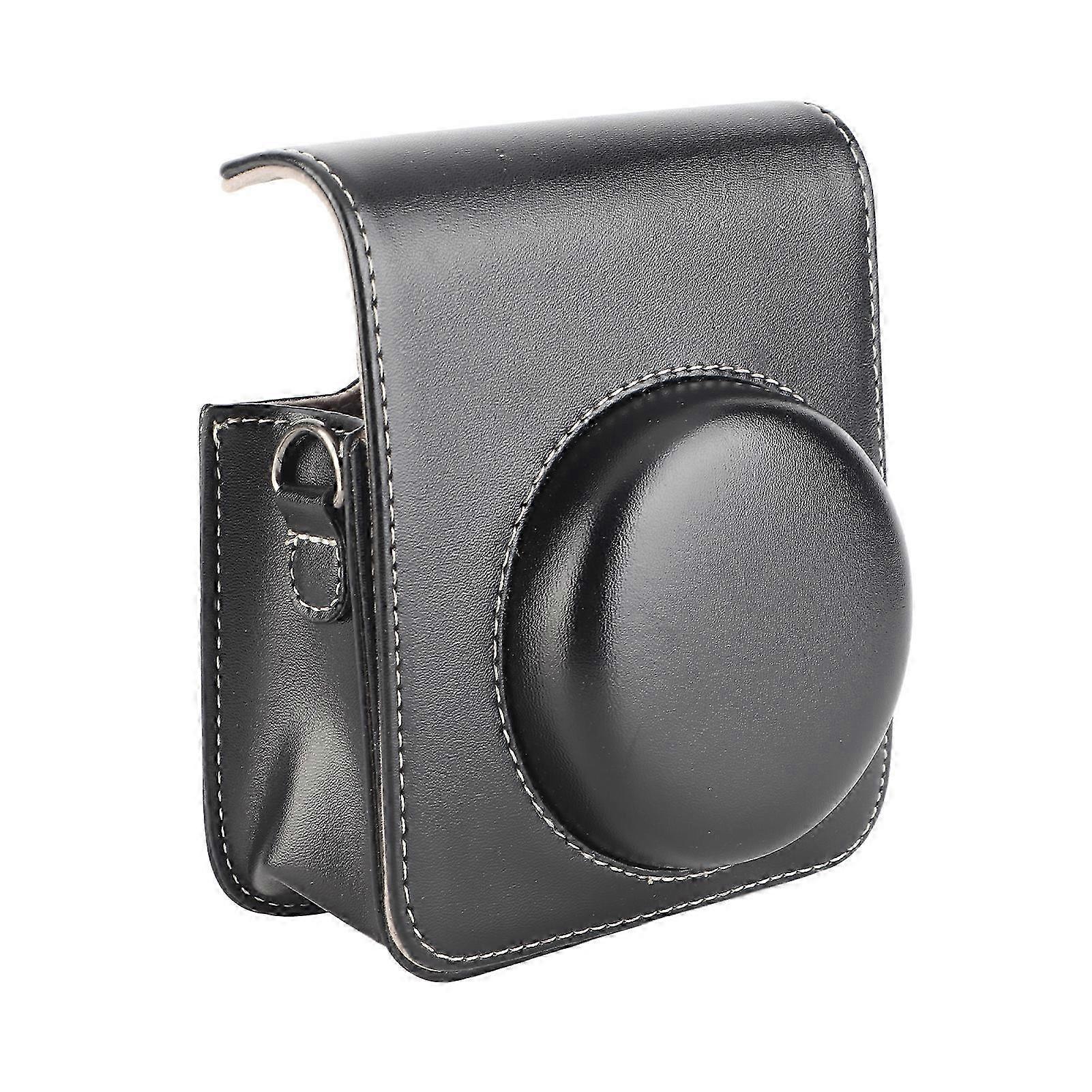 2025 Protective Camera Case for Mini 40 PU Leather Mini Instant Camera Bag with Adjustable Shoulder Strap for Photography Black