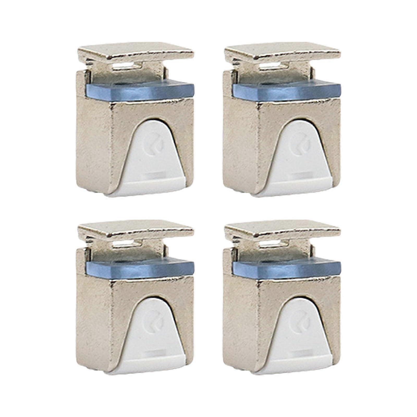 Glass Clamps Set Of 4 Adjustable Zines Alloy Materials For 1012mm Glass Panel With Secure Locking Screws Panel Holders