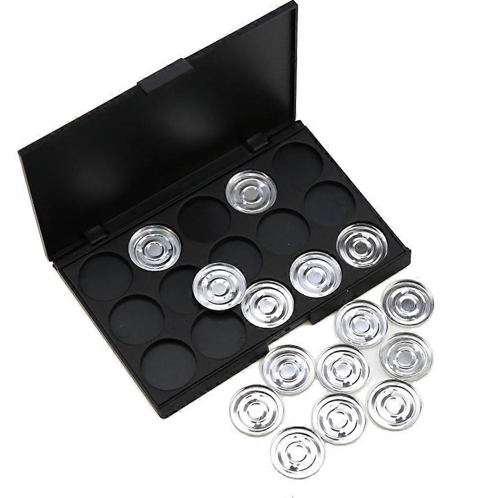 Cosmetics Case Portable Diy Makeup Holder For Women Eye Shadow Empty Box Round 26mm In Diameter 1Set