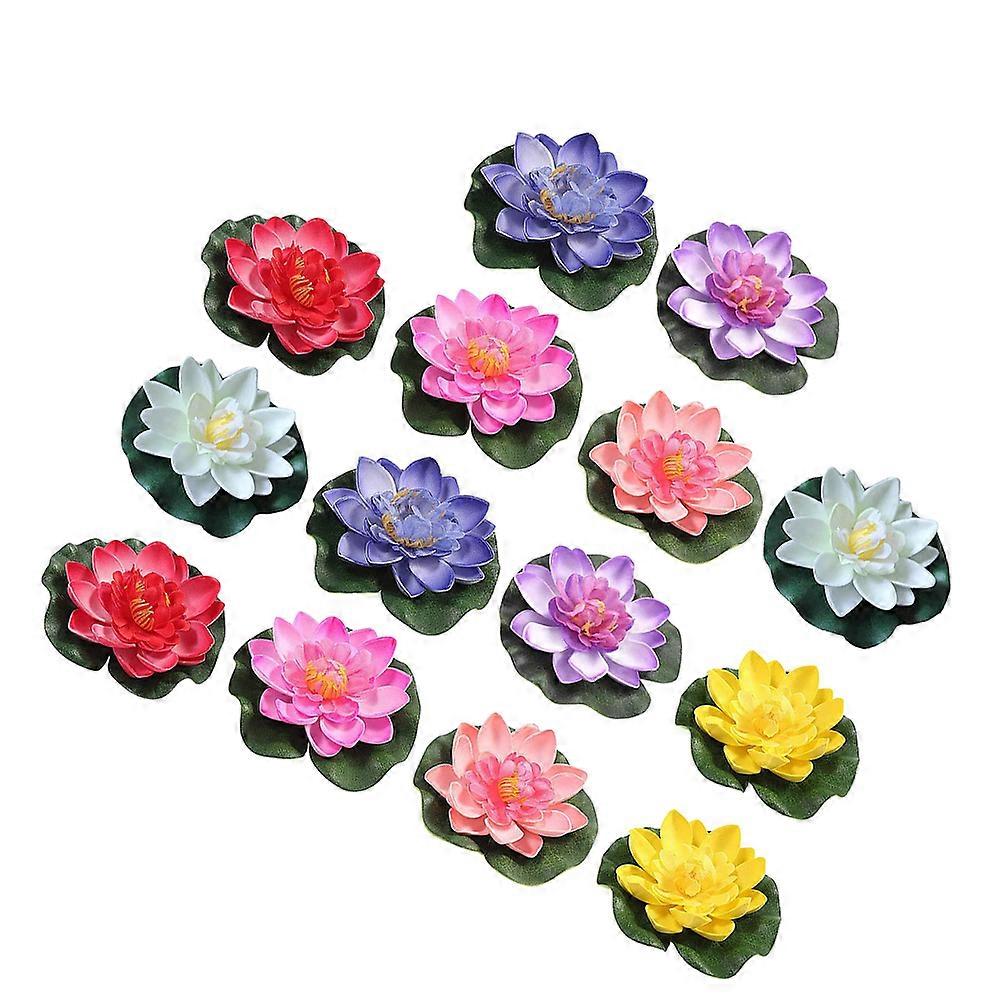 Simulated Lotus-Flower Decor Floating Flowers for Pool 42Pcs