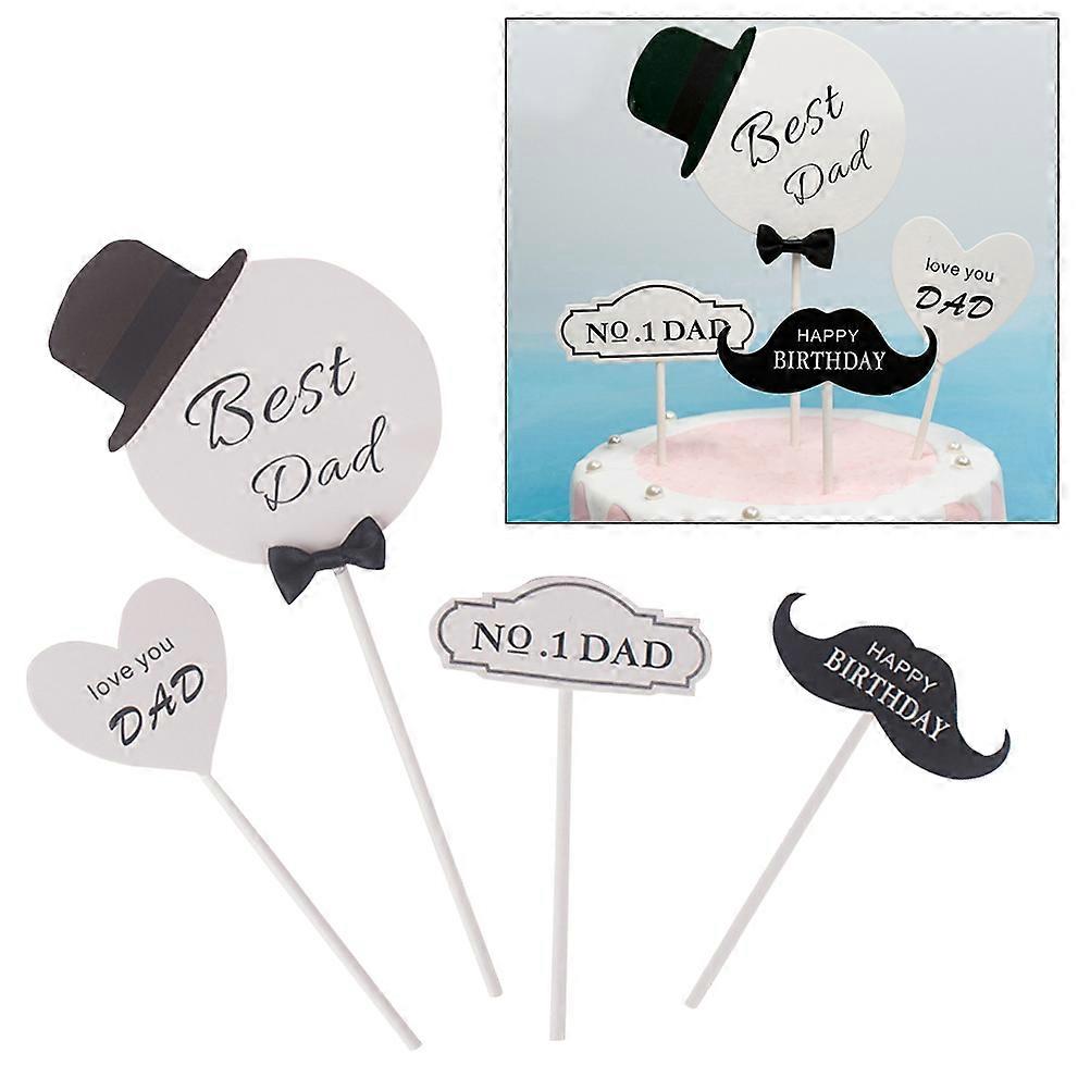 20 Pcs Assorted Color Cake Picks Cupcake Decor For Father's Day Birthday Celebration Event With Reusable Function