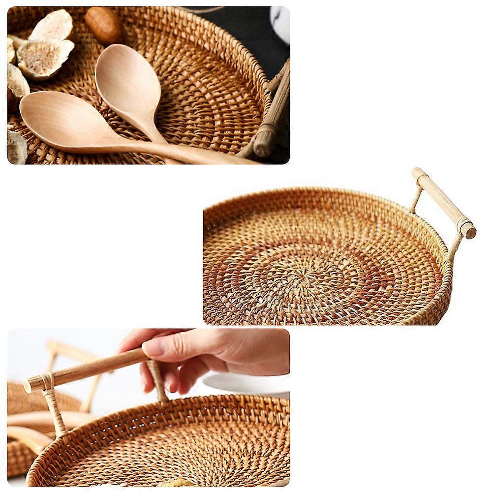 Portable Picnic Basket for General Users Woven Rattan Material Creative Design Brown Ideal for Picnics 1Pcs