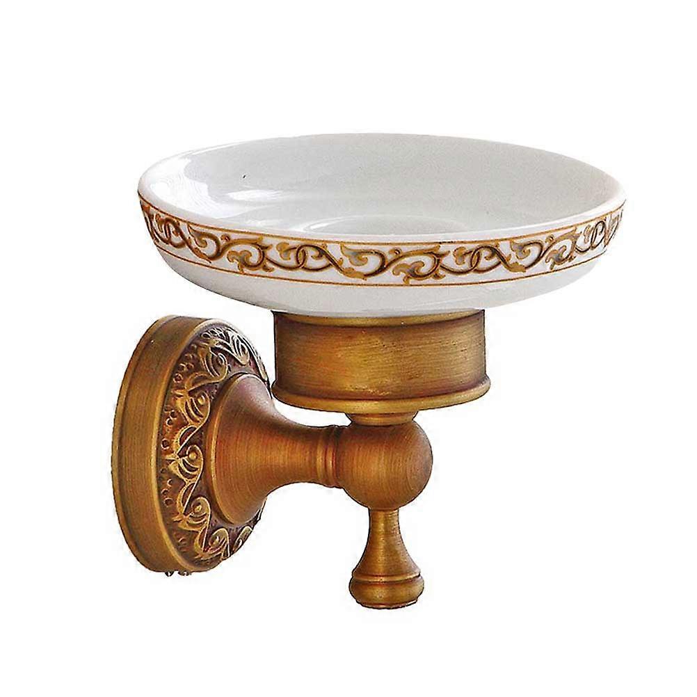 Wall Mounted Soap Holder Vintage Solid Brass Soap Shelf 2Pcs