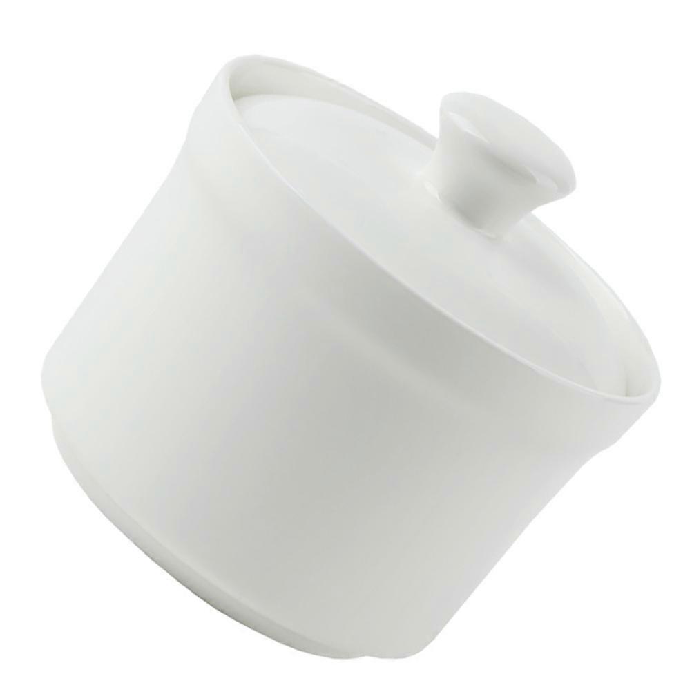 Ceramic Soup Pot for Kitchen Use 4Pcs White Stew Bowl with Lid