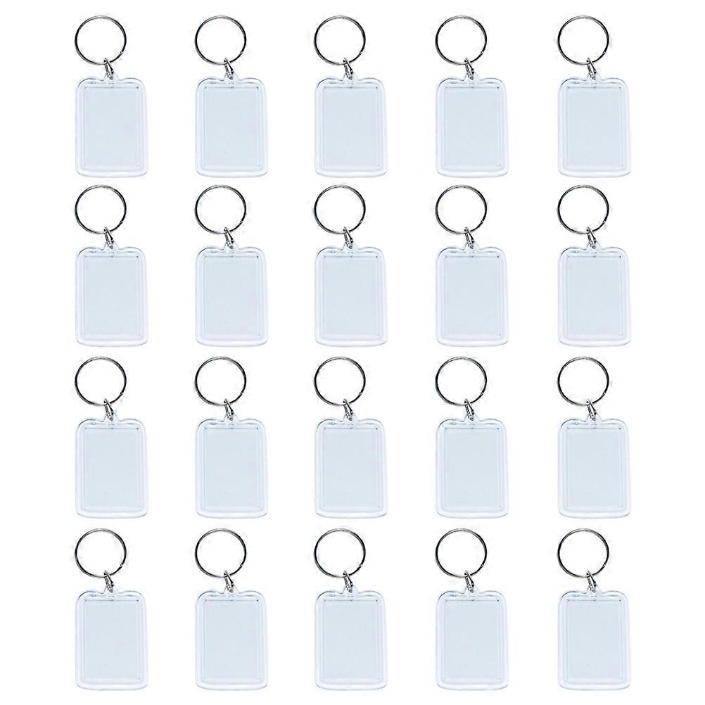 Key Ring Acrylic Keychain for Keychain Use 60Pcs Creative Transparent Set