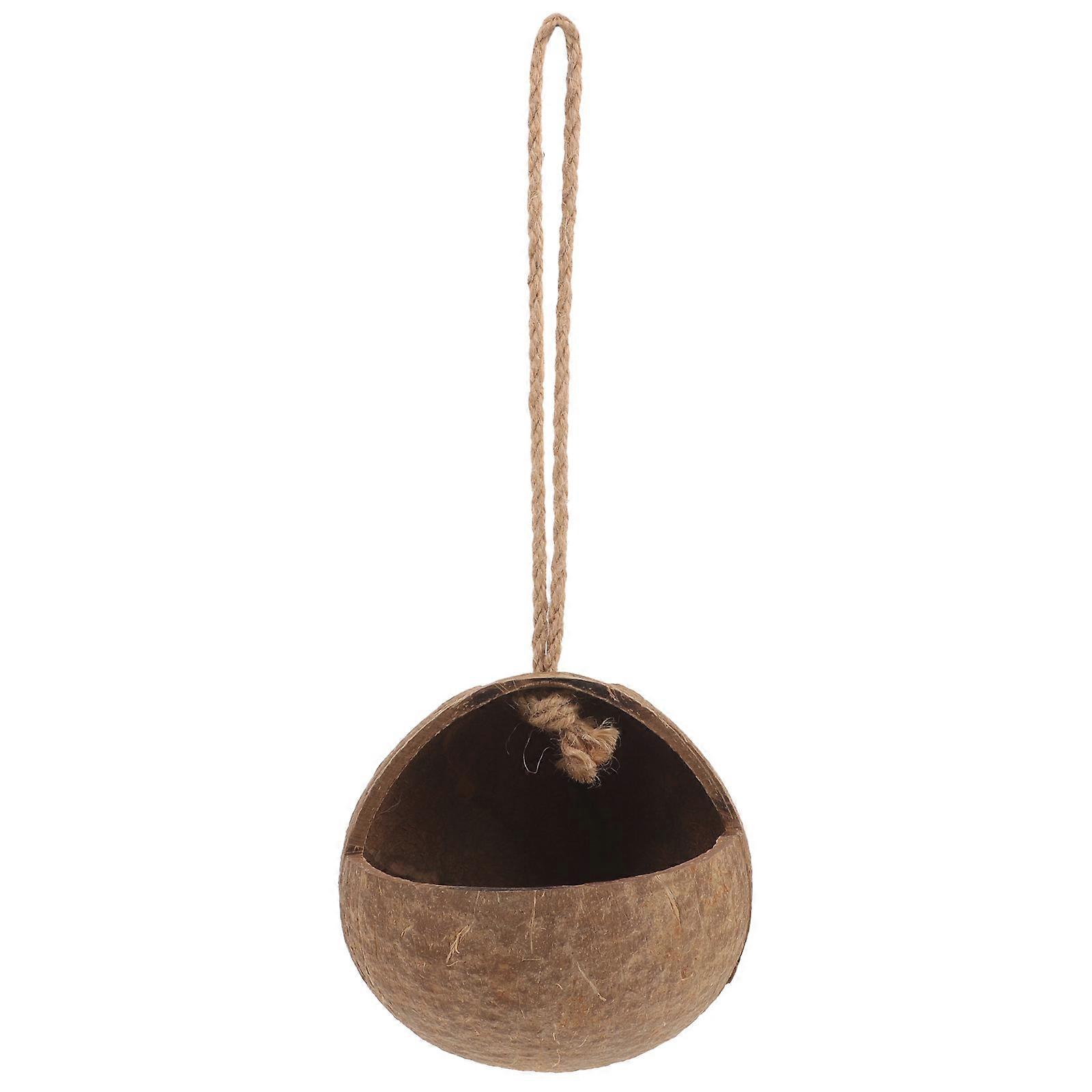 Decorative Coconuts Shell Bird Nest Hanging Bird House for Sleeping