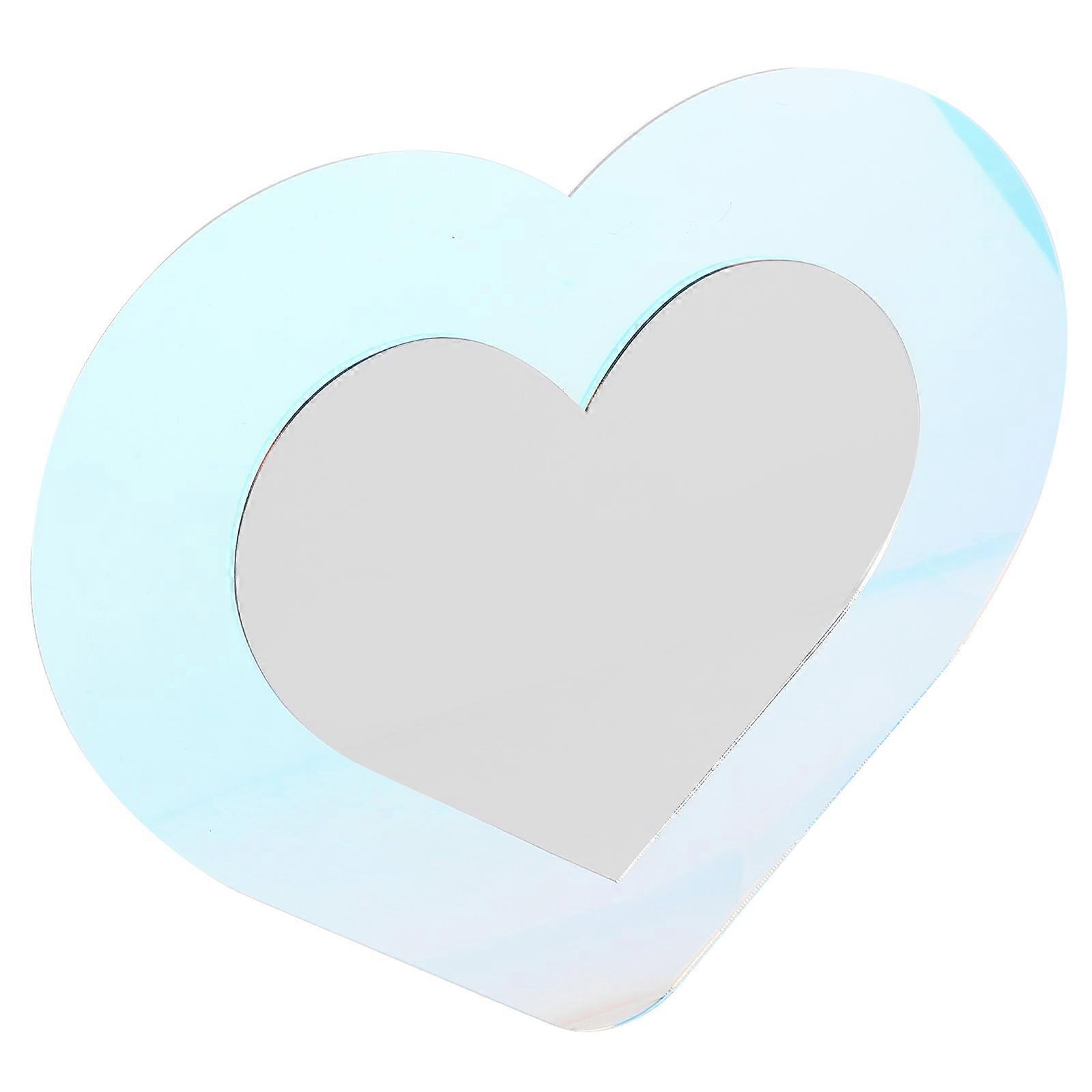 Wall Heart Mirror Acrylic Vanity Mirror for Bathroom Decor 2Pcs Set