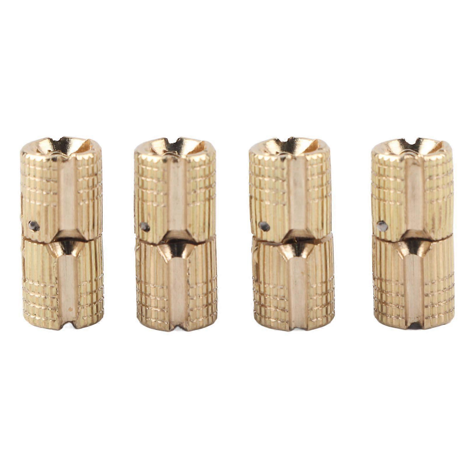 4Pcs/pack Copper Brass Cabinet Gift Box Concealed Barrel Hinge 8mm 180 Opening Angle