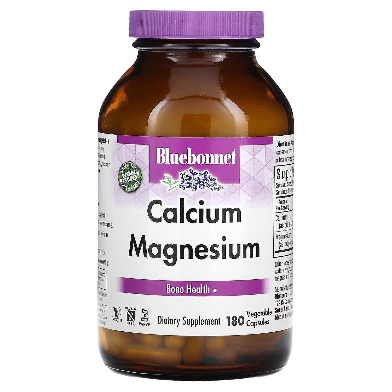 Bluebonnet Nutrition, Calcium Magnesium, 180 Vegetable Capsules