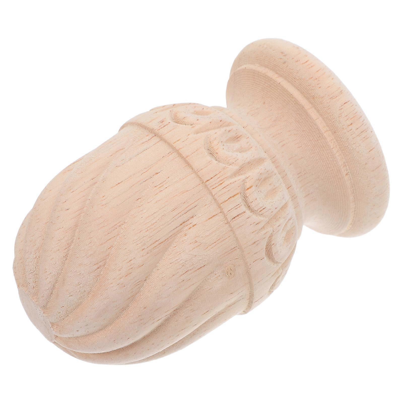 Decorative Wood Finial Pineapple Staircase Baluster Post 3Pcs for DIY Use