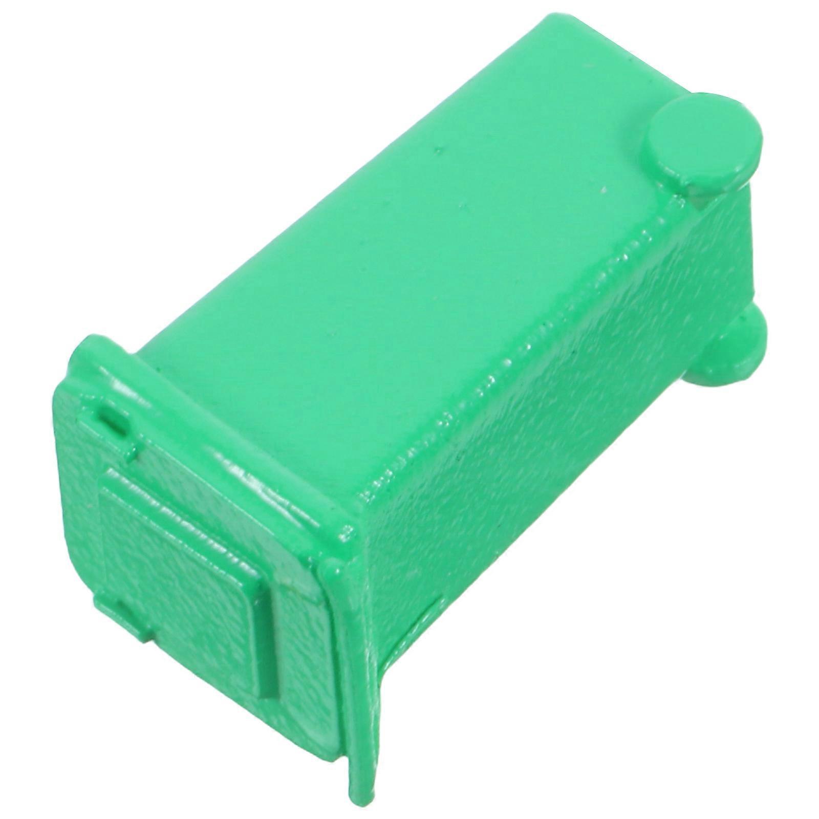 Dollhouse Waste Bin Miniature Trash Can Model for 5Pcs with Lid Green