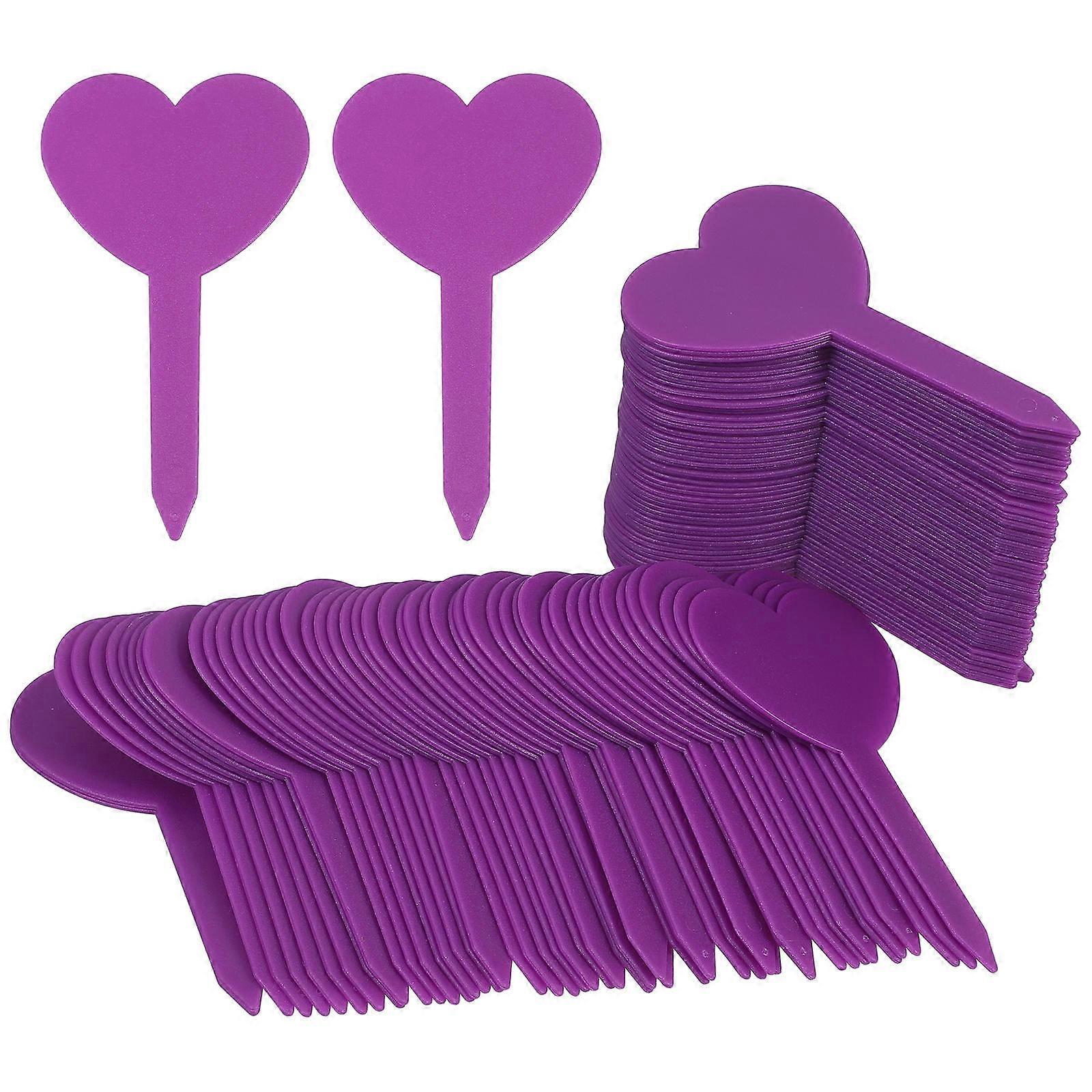 Plant Labels Plastic Markers for Garden Use 500Pcs Durable Purple Plant Tags