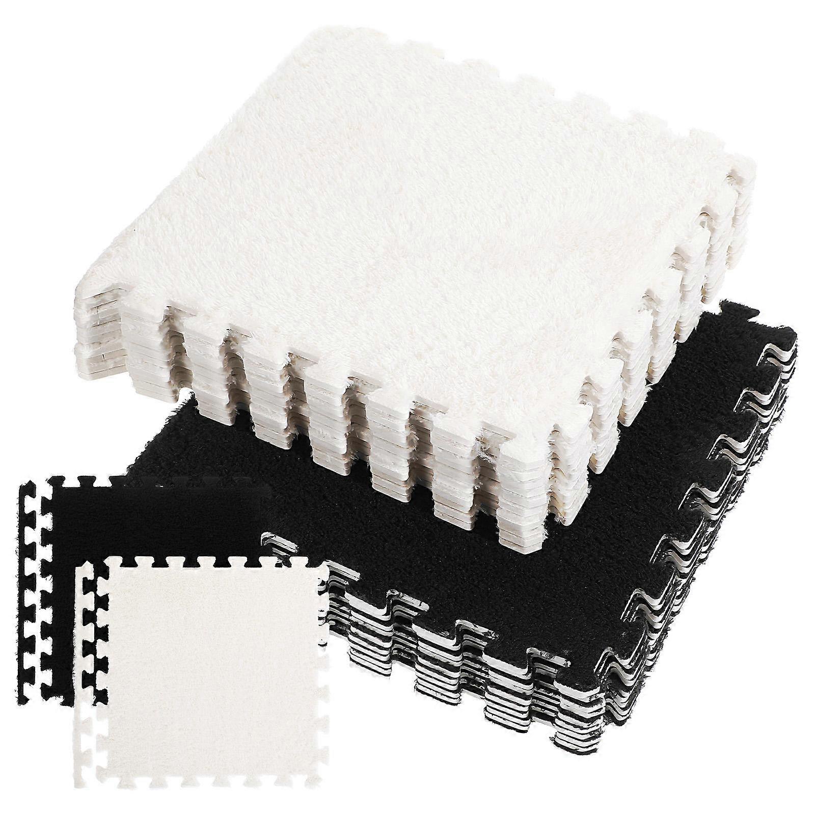 Plush Carpet Tiles for Home Use 20Pcs Soft Interlocking Floor Puzzle Tiles
