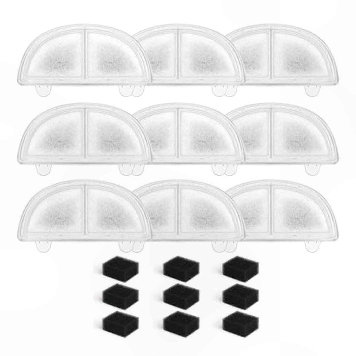 9-Pack Replacement Filters for Cat Water Fountains Compatible with Wireless Pump Models WF20 and CF20
