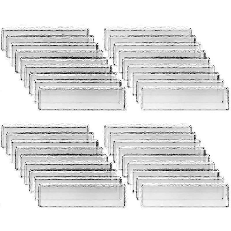 2025 Holders Adhesive Shelf Tag 1.2 X 4.3 Inch Clear Shelf Tag Card Pockets Drawers for Supermarket (60 P