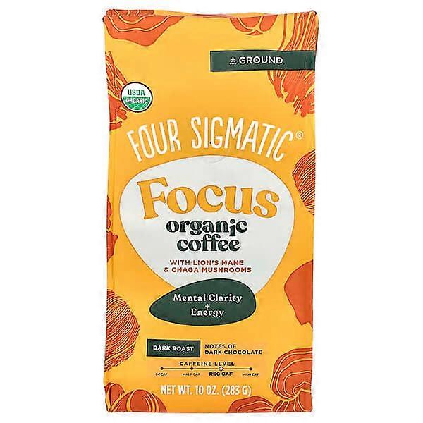 Four Sigmatic Focus Organic Coffee with Lion's Mane & Chaga Mushrooms Ground Dark Roast 10 oz (283 g)