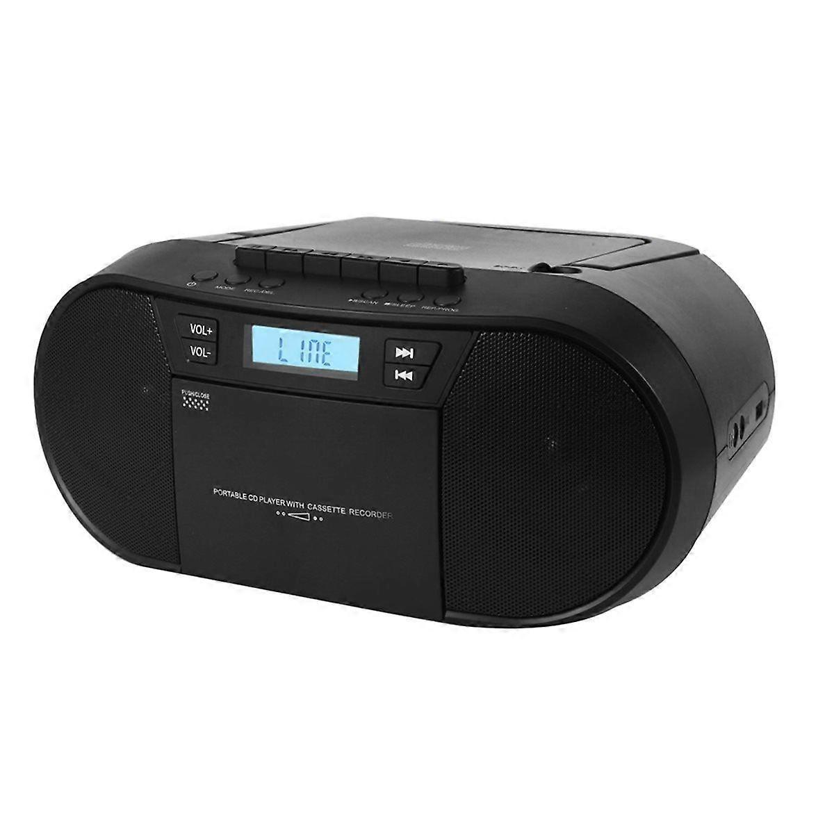 Portable CD CD Cassette Player Combo Recorder Bluetooth FM AM Radio MP3 Player with Remote Control US Plug