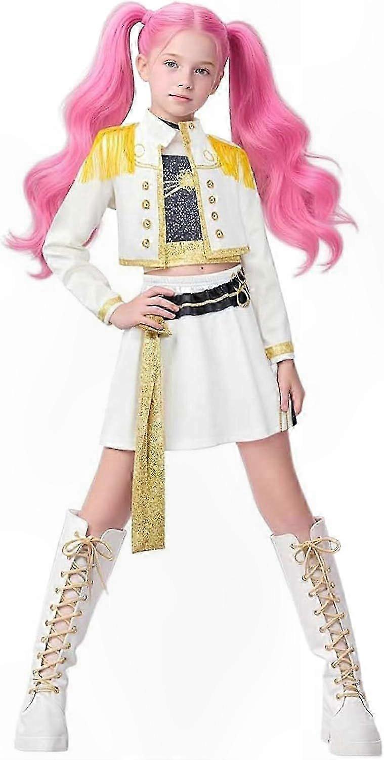 Halloween Costume Set Cosplay Outfit Top and Pants Dancewear Stage Performance Role Play Attire Full Set for Singers and Pop Stars