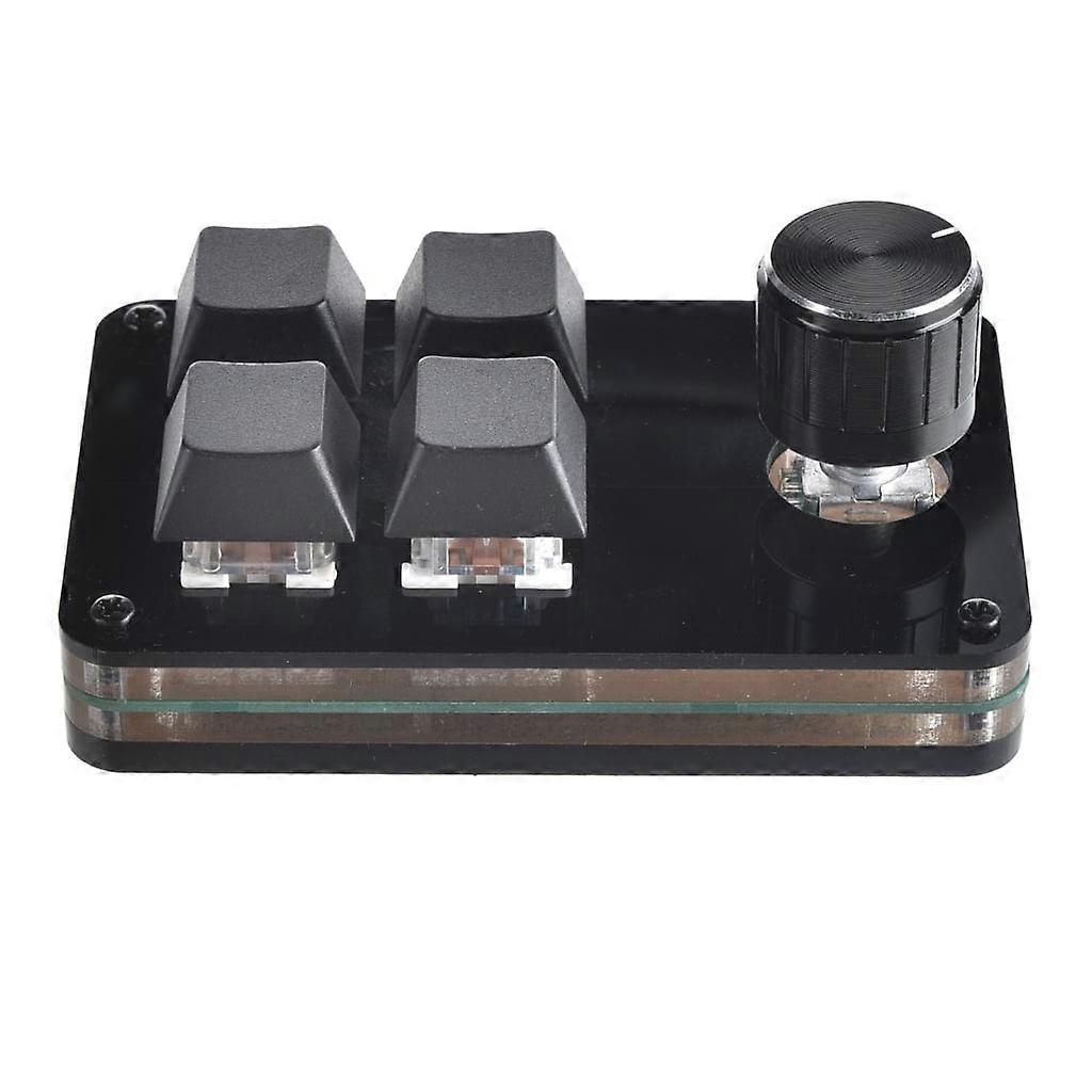 CIYISON Mini Mechanical Keyboard Computer Universal 2/3/4/5 Key Programmable Key Gaming Keypad with Knob Function Macro Pad